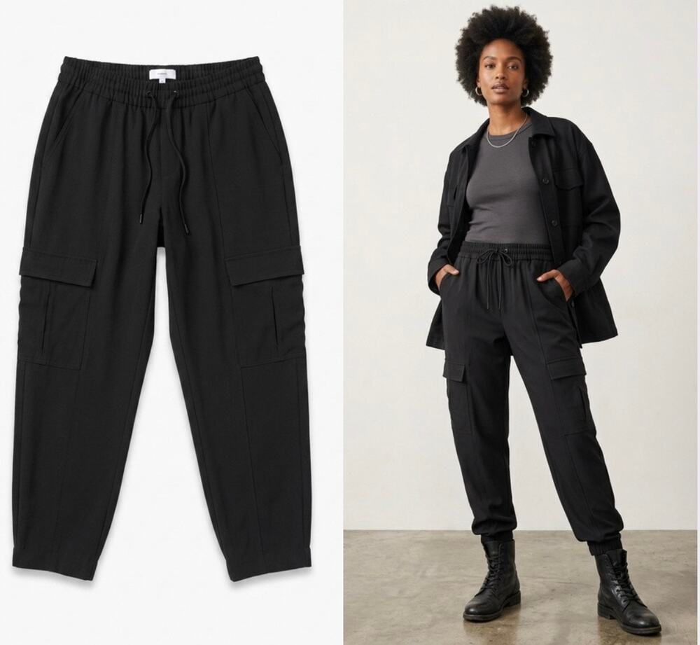 Banana Republic BR Sport Black Performance Cargo Joggers M